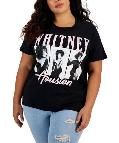 Trendy Plus Size Short-Sleeve Whitney Houston T-Shirt Jet Black $12.64 Tops