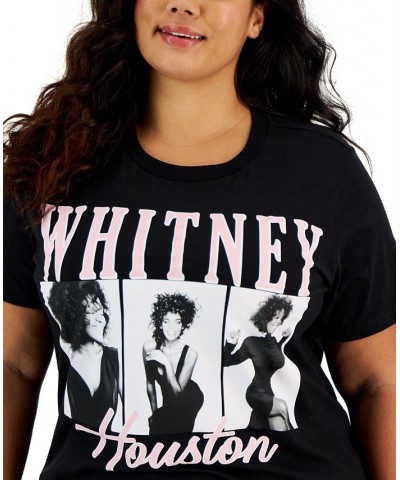 Trendy Plus Size Short-Sleeve Whitney Houston T-Shirt Jet Black $12.64 Tops