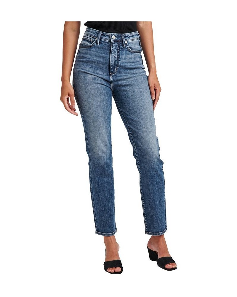 Women's Aikins High Rise Straight Leg Jeans Indigo $41.04 Jeans