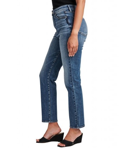 Women's Aikins High Rise Straight Leg Jeans Indigo $41.04 Jeans