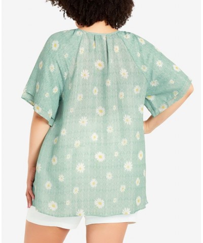 Plus Size Medallion Peasant Top Daisy Chain $36.57 Tops