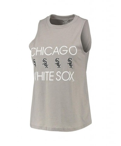 Women's Black Gray Chicago White Sox Meter Muscle Tank Top and Pants Sleep Set Black, Gray $33.79 Pajama