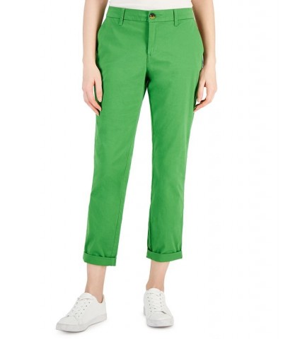 Women's Cotton Scallop-Stripe Tank & Hampton Cuffed Chino Straight-Leg Pants New Leaf $21.12 Pants