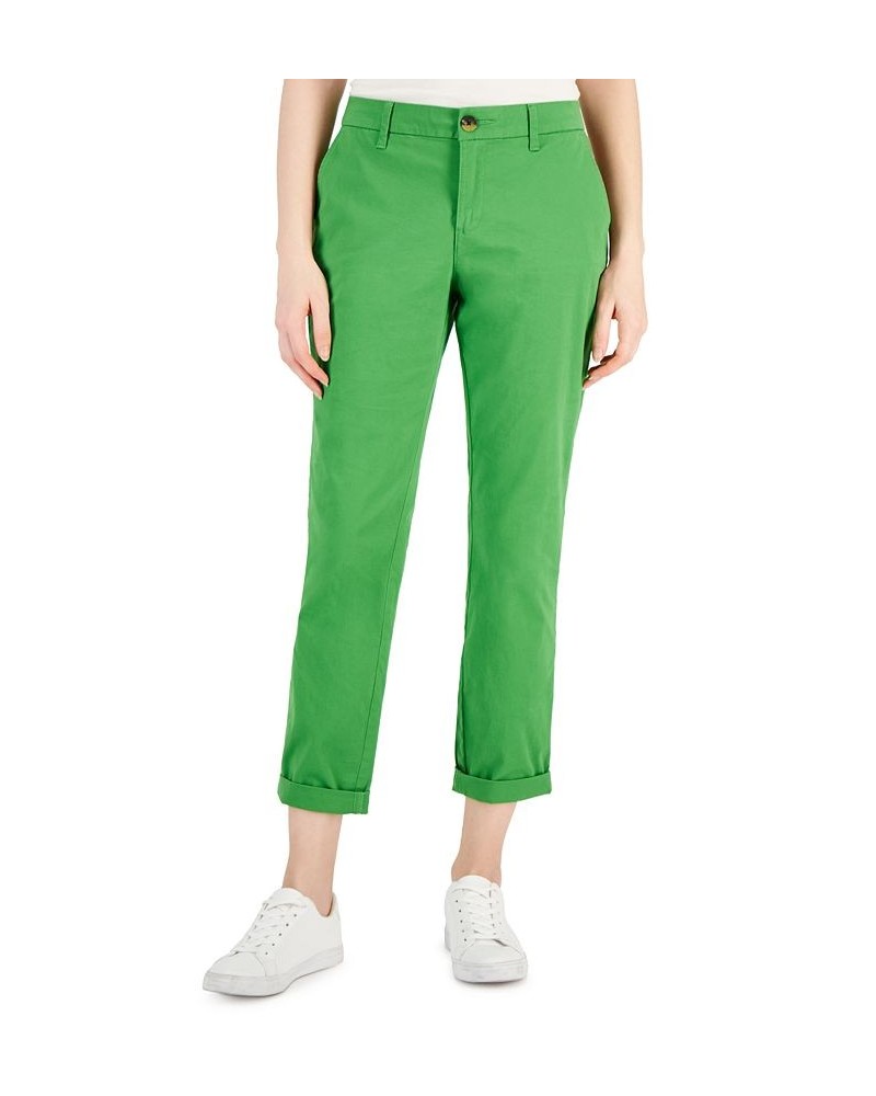 Women's Cotton Scallop-Stripe Tank & Hampton Cuffed Chino Straight-Leg Pants New Leaf $21.12 Pants