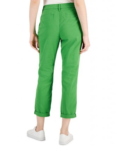 Women's Cotton Scallop-Stripe Tank & Hampton Cuffed Chino Straight-Leg Pants New Leaf $21.12 Pants