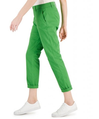 Women's Cotton Scallop-Stripe Tank & Hampton Cuffed Chino Straight-Leg Pants New Leaf $21.12 Pants