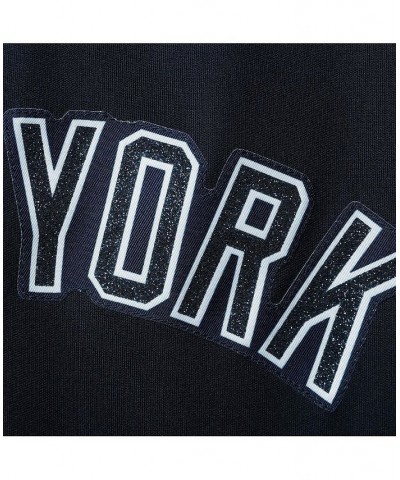 Women's Navy New York Yankees Plus Size Diva Notch Neck Raglan T-shirt Navy $36.00 Tops