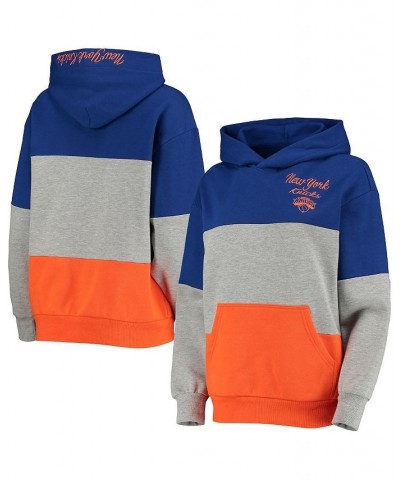 Women's Gray and Blue New York Knicks Assist Colorblock Pullover Hoodie Gray, Blue $25.01 Sweatshirts