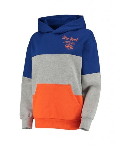 Women's Gray and Blue New York Knicks Assist Colorblock Pullover Hoodie Gray, Blue $25.01 Sweatshirts