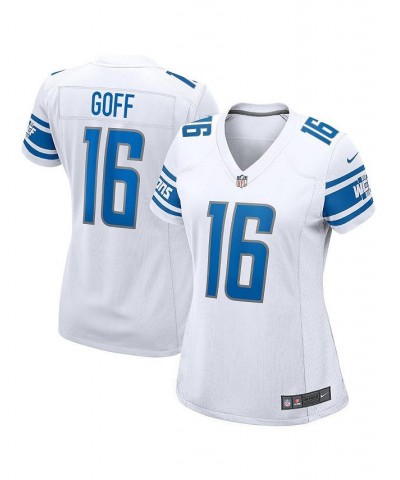 Women's Jared Goff White Detroit Lions Game Player Jersey White $60.20 Jersey