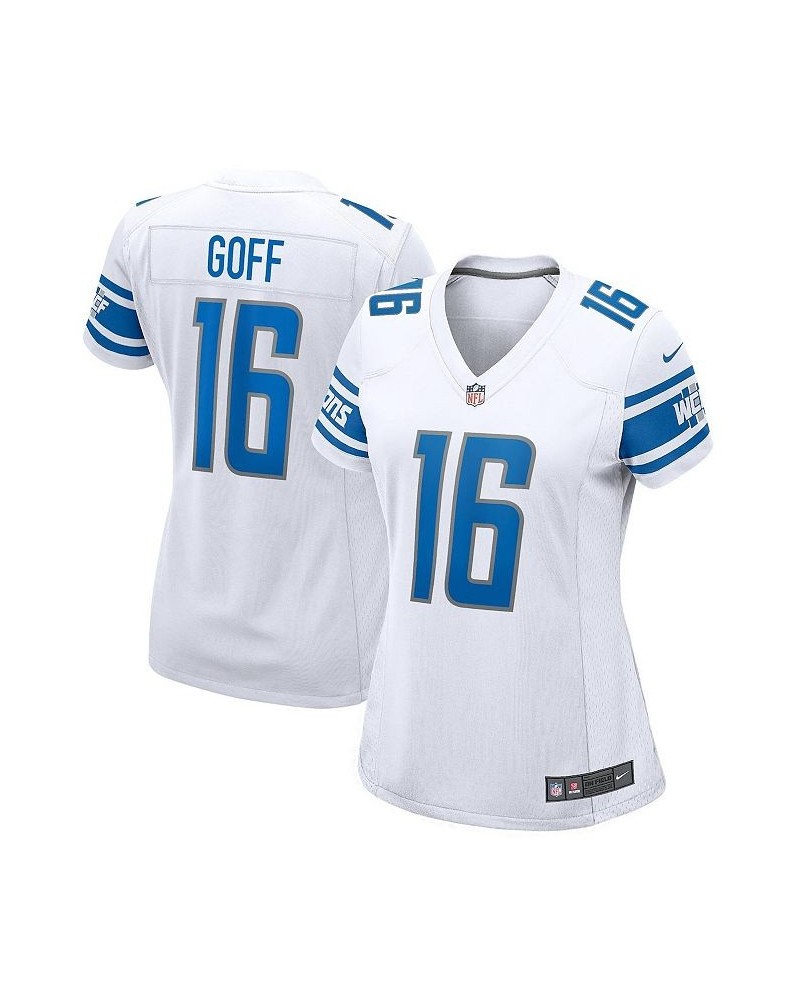 Women's Jared Goff White Detroit Lions Game Player Jersey White $60.20 Jersey