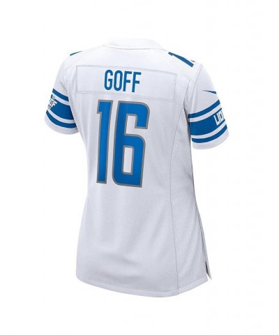 Women's Jared Goff White Detroit Lions Game Player Jersey White $60.20 Jersey