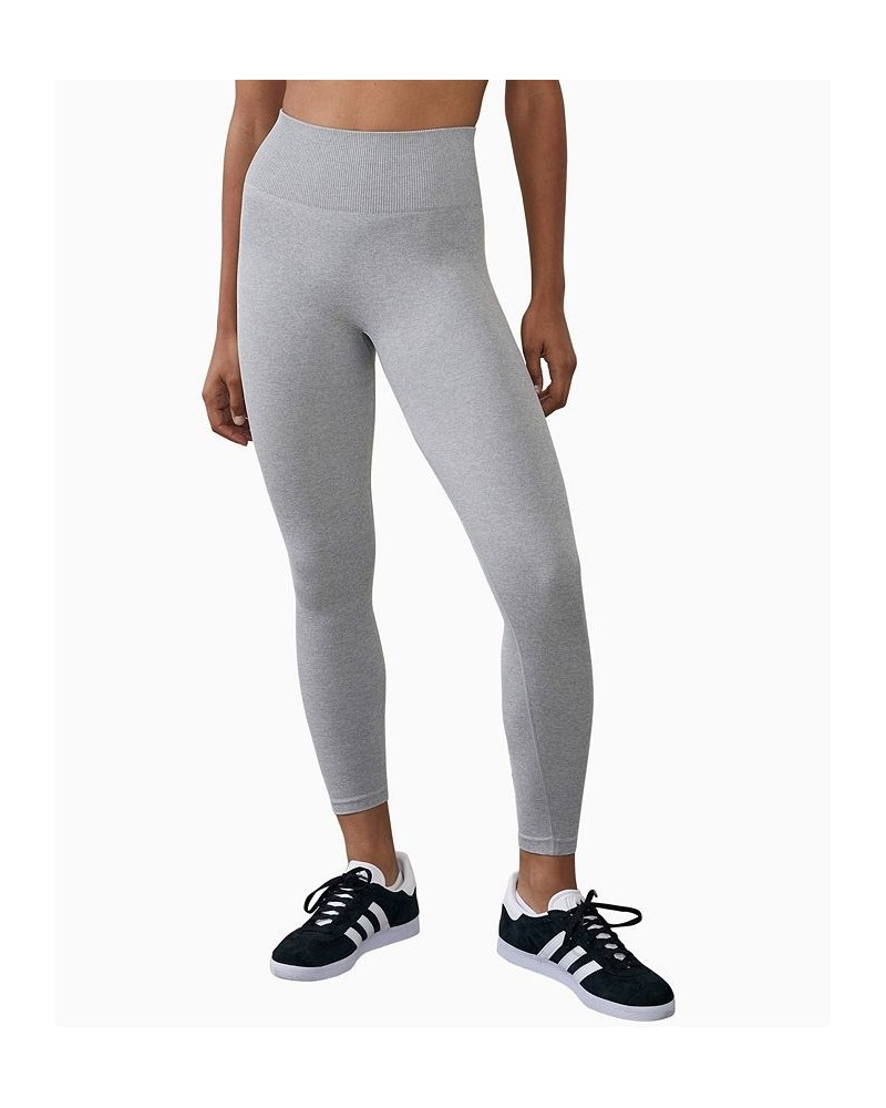 Women's Seamless Booty Sculpt 7/8 Marle Tight Gray Marle $28.80 Pants