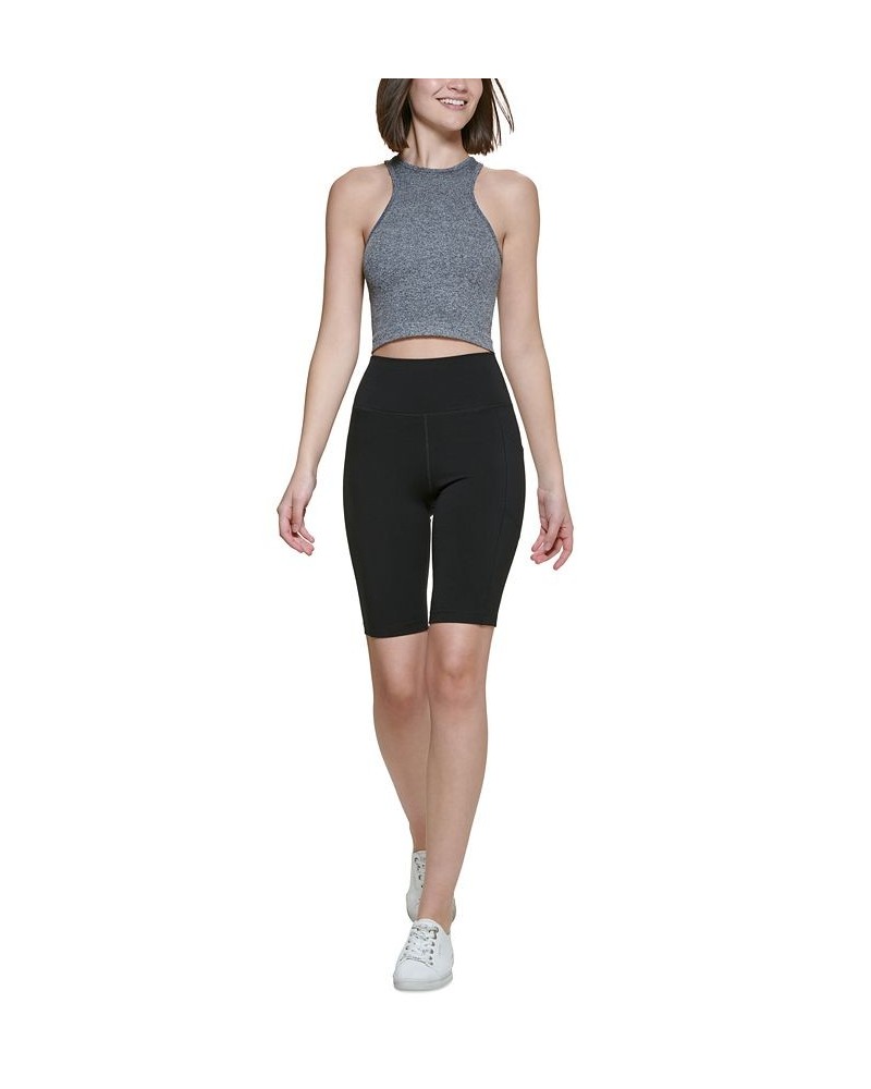 Women's Cropped Top Black Heather $17.84 Tops