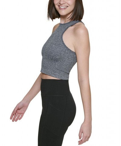 Women's Cropped Top Black Heather $17.84 Tops