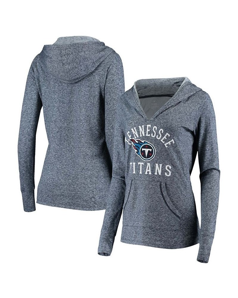 Women's Navy Tennessee Titans Doubleface Slub Pullover Hoodie Navy $30.66 Sweatshirts