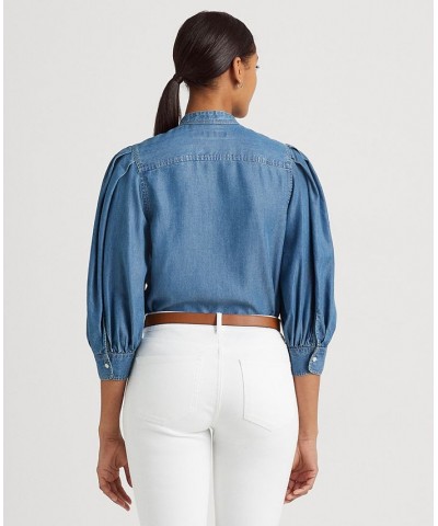 Women's Blouson-Sleeve Chambray Shirt Salt Creek Wash $54.00 Tops