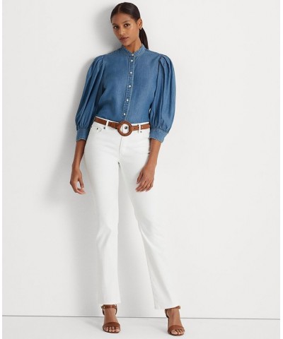 Women's Blouson-Sleeve Chambray Shirt Salt Creek Wash $54.00 Tops