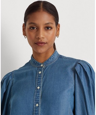 Women's Blouson-Sleeve Chambray Shirt Salt Creek Wash $54.00 Tops