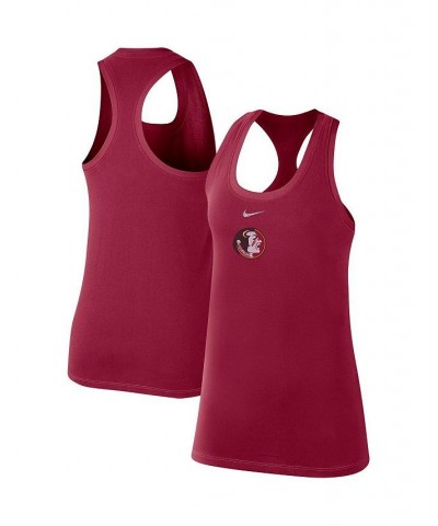 Women's Garnet Florida State Seminoles Varsity Stack Vault Racerback Scoop Neck Tank Top Garnet $18.24 Tops