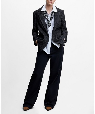 Women's Structured Blazer Button Gray $64.50 Jackets