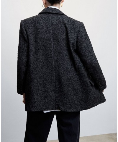 Women's Structured Blazer Button Gray $64.50 Jackets