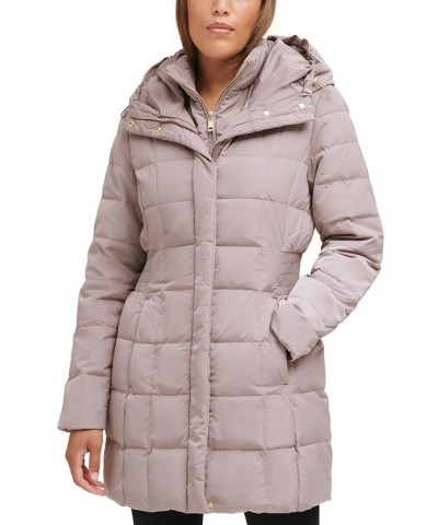 Women's Hooded Down Puffer Coat Tan/Beige $54.40 Coats