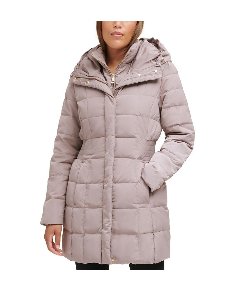 Women's Hooded Down Puffer Coat Tan/Beige $54.40 Coats