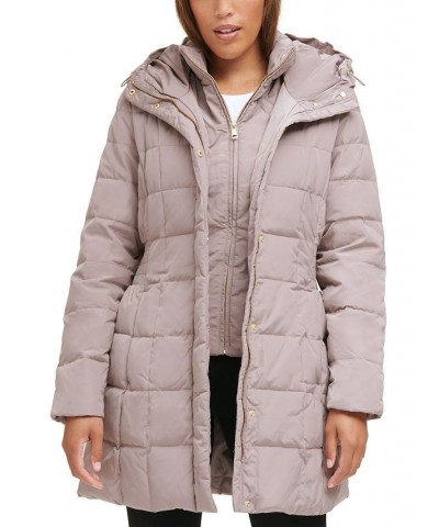 Women's Hooded Down Puffer Coat Tan/Beige $54.40 Coats