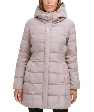 Women's Hooded Down Puffer Coat Tan/Beige $54.40 Coats