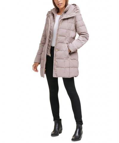 Women's Hooded Down Puffer Coat Tan/Beige $54.40 Coats