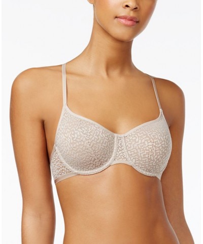 Modern Lace Sheer Demi Bra DK4019 Tan/Beige $15.29 Bras