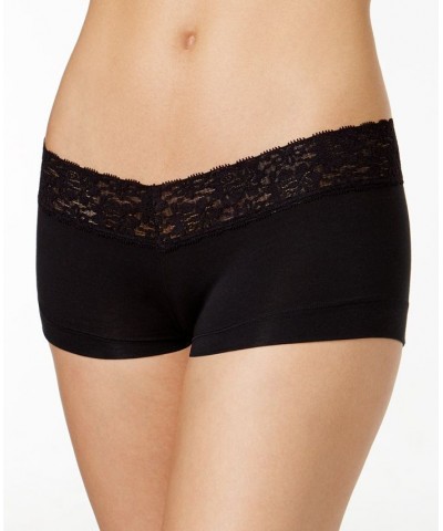 Cotton Dream Lace Boyshort Underwear 40859 Black $9.24 Panty