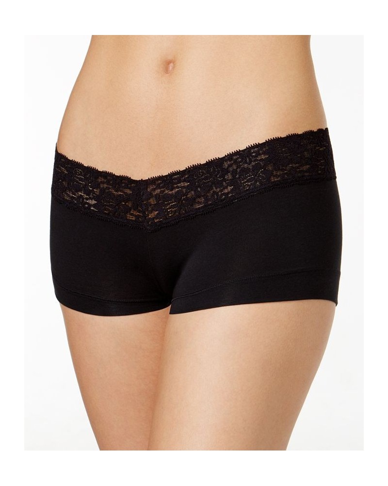 Cotton Dream Lace Boyshort Underwear 40859 Black $9.24 Panty