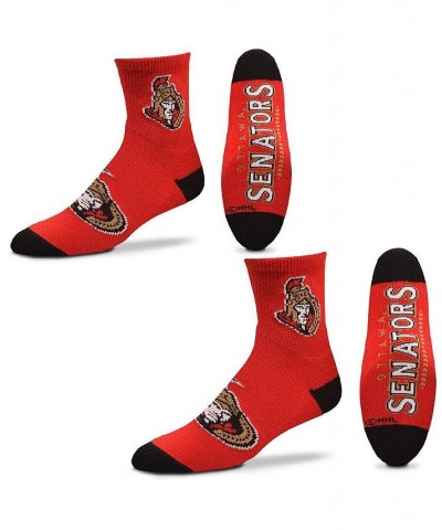 Women's Ottawa Senators Quarter-Length Socks Two-Pack Set Red $13.50 Socks