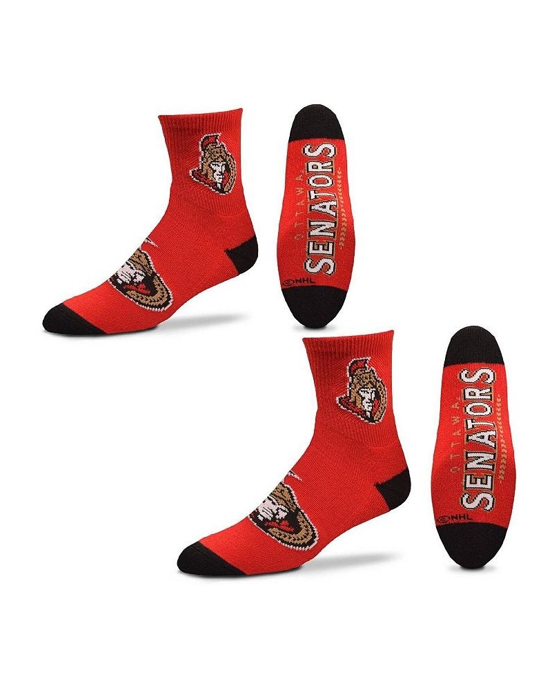 Women's Ottawa Senators Quarter-Length Socks Two-Pack Set Red $13.50 Socks