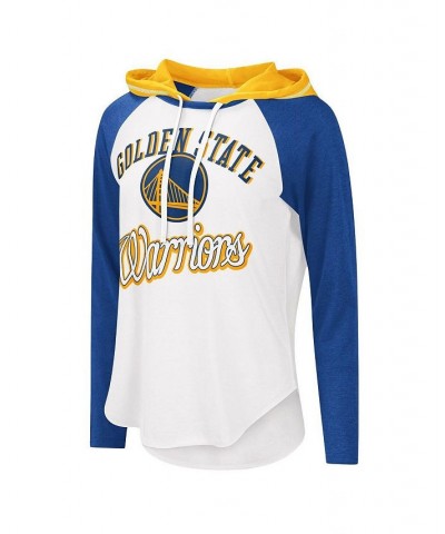 Women's White Golden State Warriors MVP Raglan Hoodie Long Sleeve T-shirt White $26.99 Tops