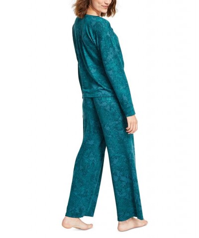 Women's Cozy Pajama Set Green Subtle Tiedye $24.17 Sleepwear