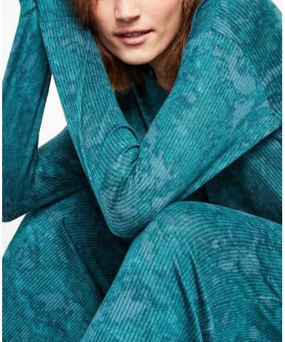 Women's Cozy Pajama Set Green Subtle Tiedye $24.17 Sleepwear