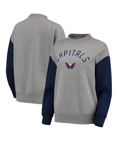 Women's Heathered Gray Washington Capitals Ivy Crew Neck Pullover Sweatshirt Heathered Gray $48.00 Sweatshirts