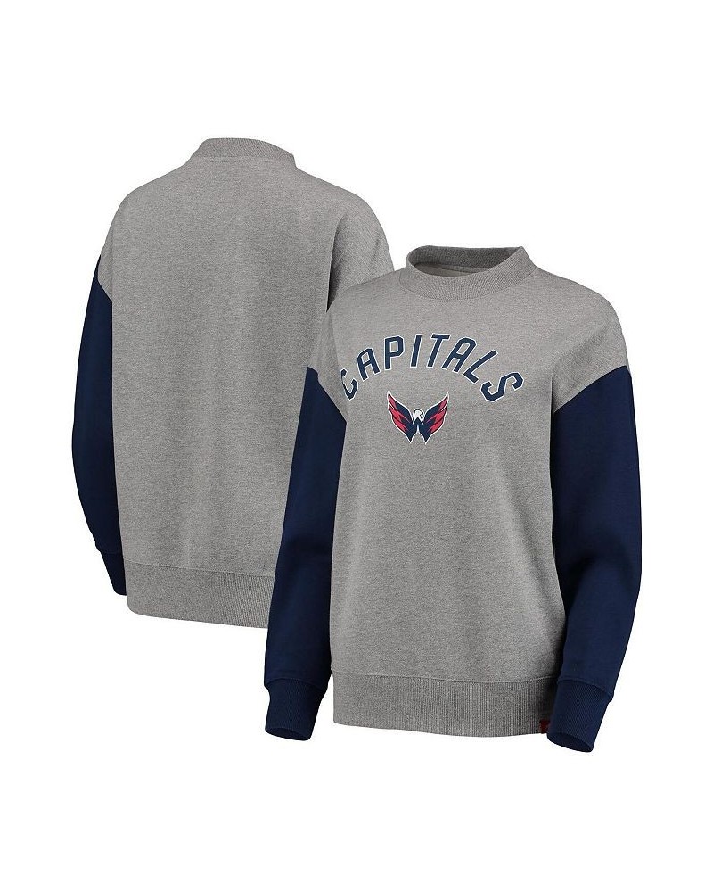 Women's Heathered Gray Washington Capitals Ivy Crew Neck Pullover Sweatshirt Heathered Gray $48.00 Sweatshirts