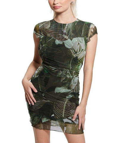 Women's Eco Aida Mesh Short Sleeve Dress Multi $49.56 Dresses