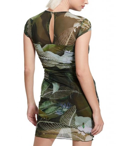 Women's Eco Aida Mesh Short Sleeve Dress Multi $49.56 Dresses