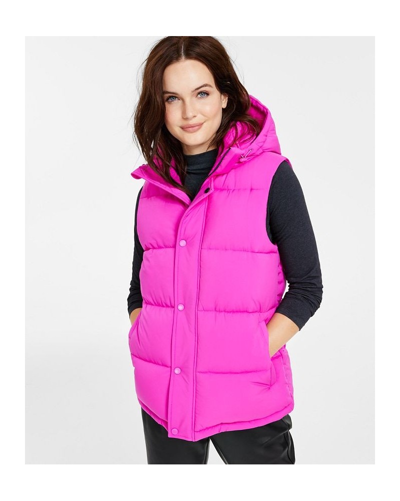 Women's Stretch Hooded Vest Pink $51.70 Coats