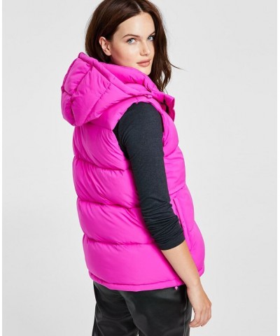 Women's Stretch Hooded Vest Pink $51.70 Coats