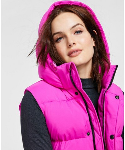 Women's Stretch Hooded Vest Pink $51.70 Coats