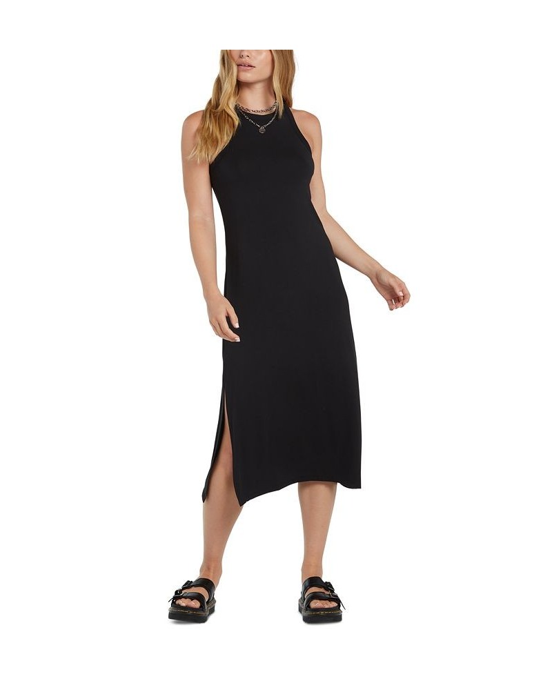 Juniors' Stonelight Racerback Midi Dress Black $31.90 Dresses