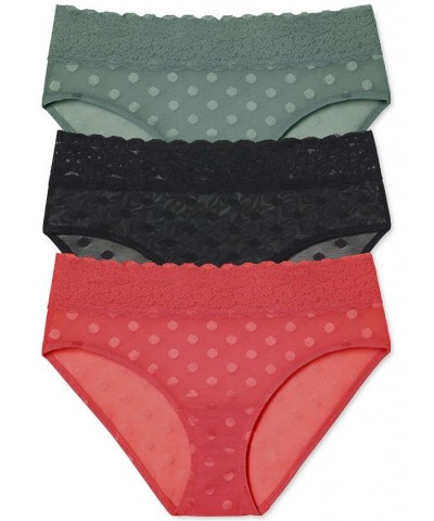 Women's 3-Pk. Dare Lace Hipster Underwear Green $19.40 Panty