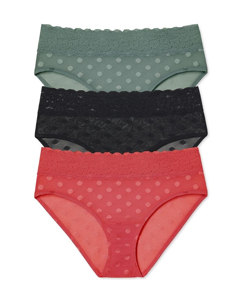 Women's 3-Pk. Dare Lace Hipster Underwear Green $19.40 Panty