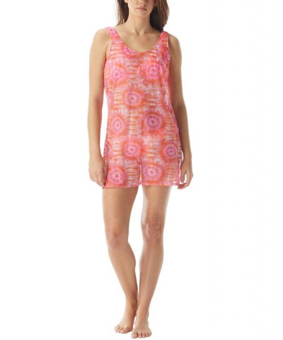 Quinn Tie-Dyed Tank Cover-Up Dress Coral $25.30 Swimsuits